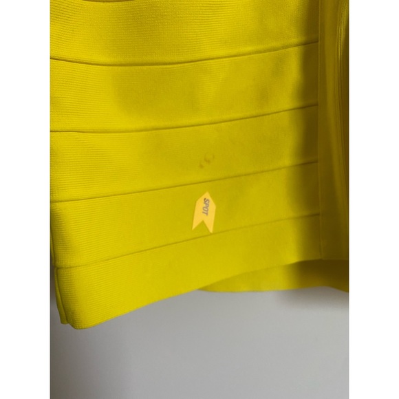 Herve Ledger Yellow Bandage Dress - Picture 6 of 7